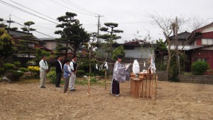 地鎮祭。 またまた晴れてくれました！